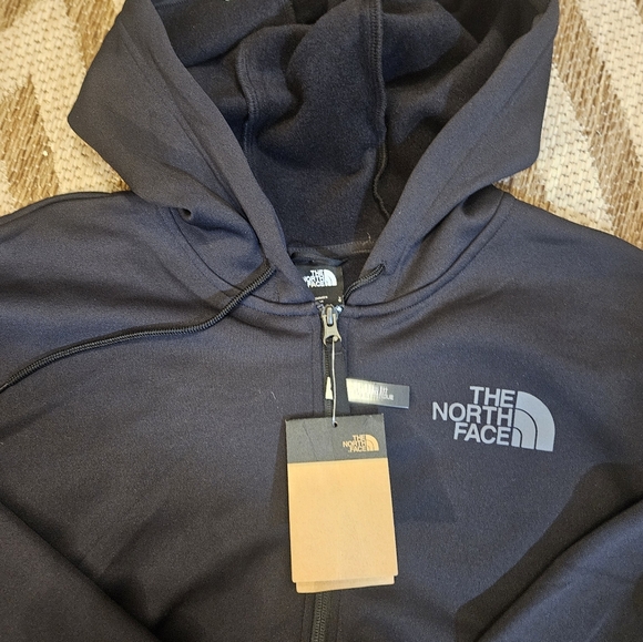 NEW The North Face Horizon Men Jacket Adult L Gray Logo Hoodie Fleece Full Zip - Picture 8 of 11